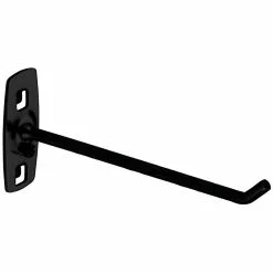Kraftwerk Werkstatteinrichtung, Werkzeughaken, Schr&auml;ges Hakenende, 200 Mm, Geschraubt, Schwarz