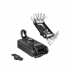 Topeak Ninja Master+ TOOLBOX PT30, Inkl. Mini PT30 & Ninja Halterung Wasserfeste Tool Box, 30 Funktionen, Mit Tubeless Reparatur-Salami