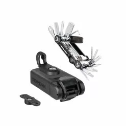 Topeak Ninja Master+ TOOLBOX T20, Inkl. Mini Tool 20 & Ninja Halterung Wasserfeste Tool Box, 20 Funktionen