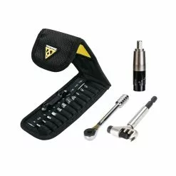 Topeak Ratchet Rocket LITE NTX+ Mini Tool, 19 Funktionen 13x6.5x3.3cm, Inkl. 2-6Nm Drehmoment-Aufsatz &amp; Kettennieter