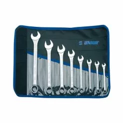 Unior Ring-Gabelschl&uuml;ssel-Set, Kurze Ausf&uuml;hrung In Der Rolltasche, 8-22/8