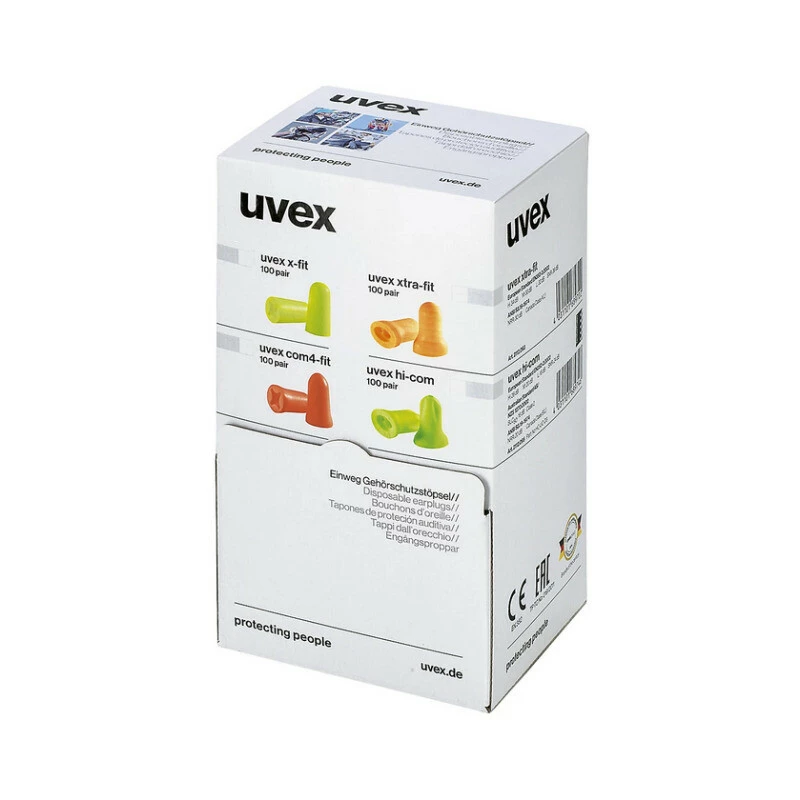 Uvex Gehörschutzstöpsel Einweg Com4-fit Dispenser Box, Grösse S, Box à 100 Paar, Paarweise Im Beutel, Magenta, Ohne Kordel 2 Uvex Gehörschutzstöpsel Einweg Com4-fit Dispenser Box, Grösse S, Box à 100 Paar, Paarweise Im Beutel, Magenta, Ohne Kordel – Bild 2